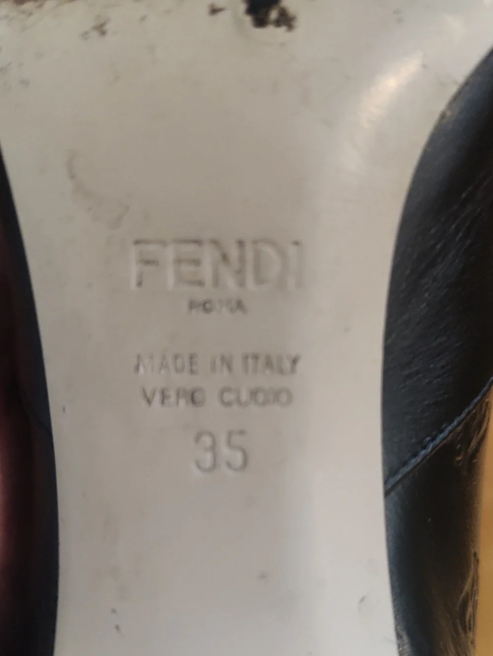 Authenticated Fendi FFreedom Vitello Karligraphy Black Booties Size 35